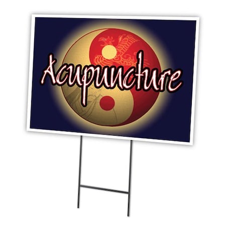 Signmission Acupuncture Yard Sign & Stake outdoor plastic coroplast window, C-2436 Acupuncture C-2436 Acupuncture
